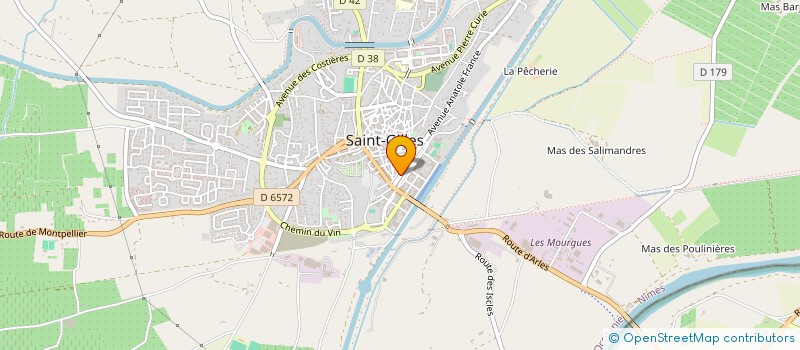 localisation de l'entreprise GFA DU PETIT BARJAC à SAINT-GILLES