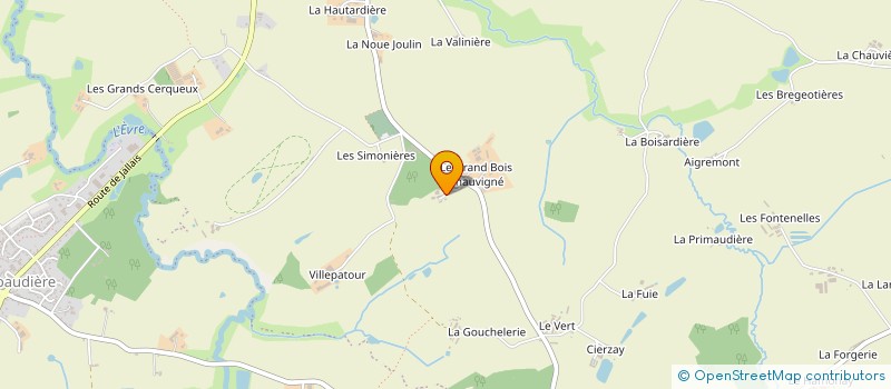 localisation de l'entreprise GFA DU PETIT BOIS  BEAUPREAU-EN-MAUGES