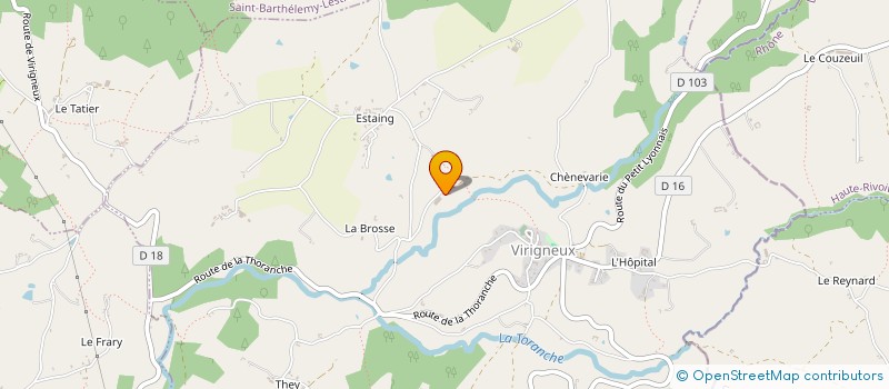 localisation de l'entreprise GFA DU PETIT LYONNAIS  VIRIGNEUX