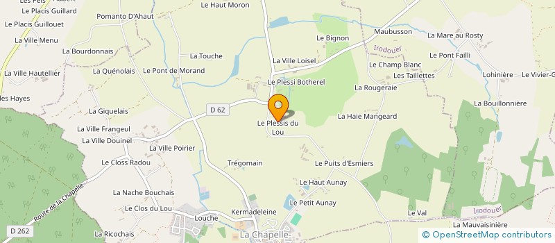 localisation de l'entreprise GFA DU PLESSIS DU LOU  LA CHAPELLE DU LOU DU LAC