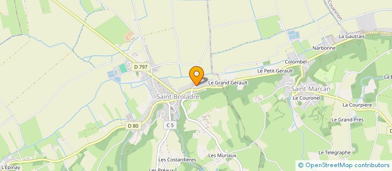 localisation de l'entreprise GFA DU PONT PETIT  SAINT-BROLADRE