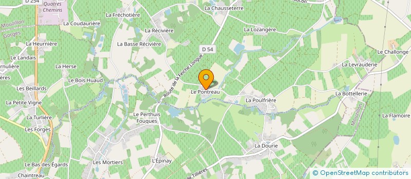 localisation de l'entreprise GFA DU PONTREAU à MOUZILLON