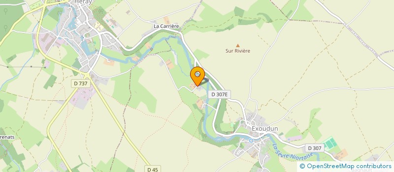 localisation de l'entreprise GFA DU PRIEURE D IZERNAY  EXOUDUN