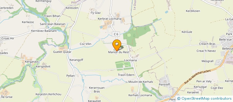 localisation de l'entreprise GFA DU REST  PLABENNEC