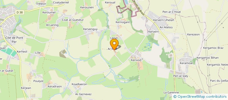 localisation de l'entreprise GFA DU REST  MILIZAC-GUIPRONVEL