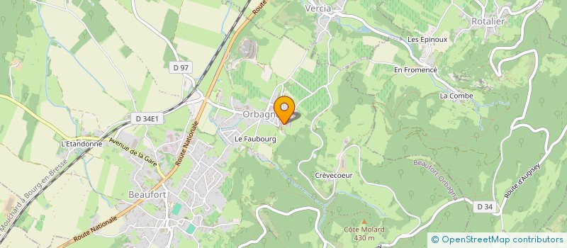 localisation de l'entreprise GFA DU ROCHET  BEAUFORT-ORBAGNA