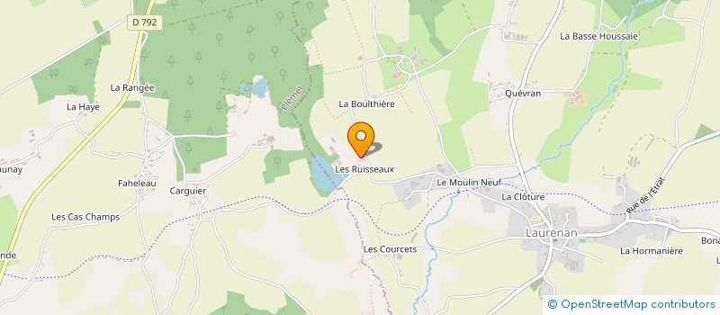 localisation de l'entreprise GFA DU RUISSEAU  LAURENAN