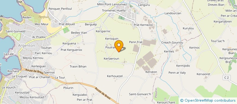 localisation de l'entreprise GFA DU TRAON  LANDUNVEZ