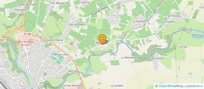 localisation de l'entreprise GFA DU VAL DE MOINE à CLISSON