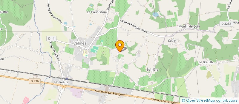 localisation de l'entreprise GFA DU VALLADOUX  BONNEVILLE ET ST AVIT FUM