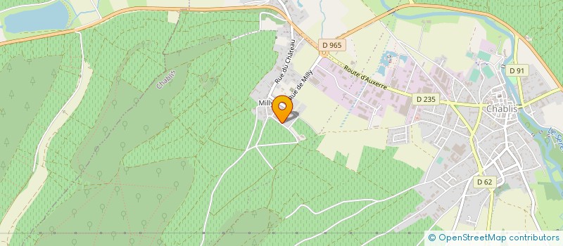 localisation de l'entreprise GFA DU VIEUX CHATEAU DE MILLY  CHABLIS