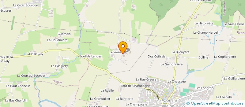 localisation de l'entreprise GFA DU VIONAY  SERVON-SUR-VILAINE