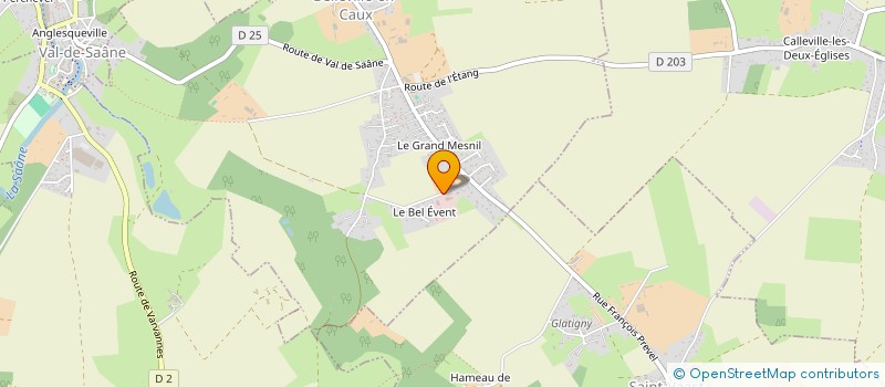 localisation de l'entreprise GFA DUFOUR AGRICULTURE  BELLEVILLE-EN-CAUX