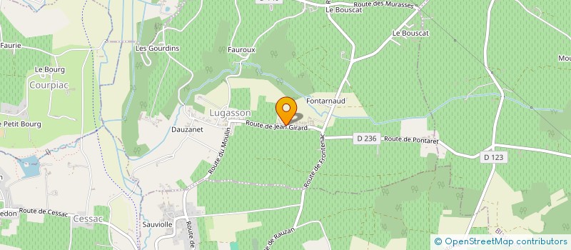 localisation de l'entreprise GFA DULON  SOULIGNAC