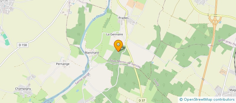 localisation de l'entreprise GFA ELBEL à SAINT-MARTIN-DE-SANZAY