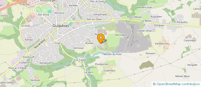 localisation de l'entreprise GFA ELLEGOET  GUIPAVAS