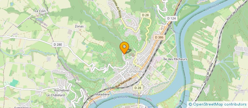 localisation de l'entreprise GFA ELSA ET YVES GANGLOFF  CONDRIEU