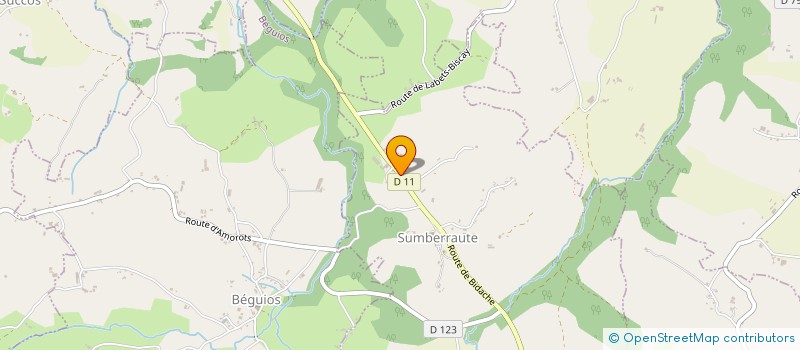 localisation de l'entreprise GFA ETXEGORRIA  LUXE-SUMBERRAUTE