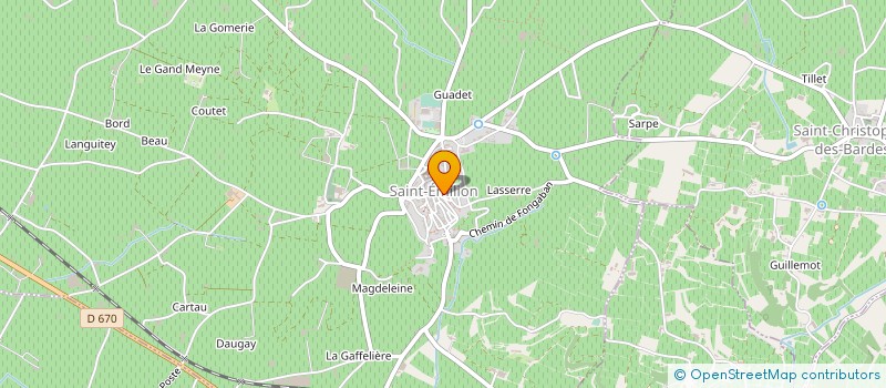 localisation de l'entreprise GFA FAURE BARRAUD à SAINT-EMILION