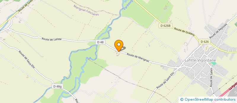 localisation de l'entreprise GFA FBRG LACAZE  LAFITTE-VIGORDANE