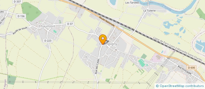 localisation de l'entreprise GFA FERME DE BAPAUME  CHAMPIGNY