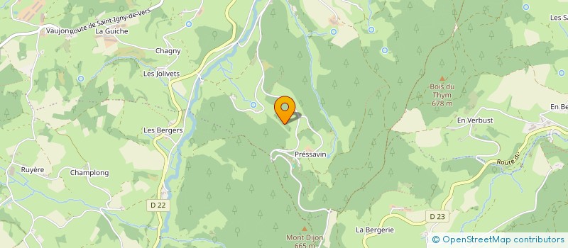 localisation de l'entreprise GFA FERME DE PRESSSAVIN  DEUX-GROSNES