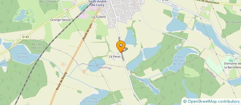 localisation de l'entreprise GFA FERME DU ROSAY  MONTHIEUX