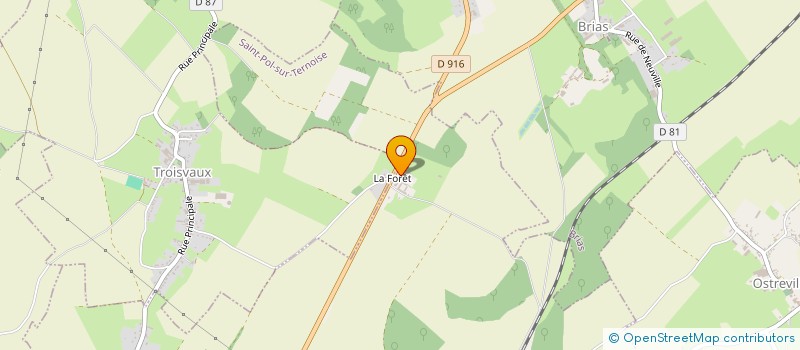 localisation de l'entreprise GFA FERME FORET  SAINT-POL-SUR-TERNOISE