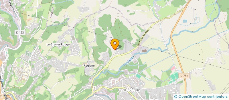 localisation de l'entreprise GFA FORET DE LA LANTHES  PONT-EVEQUE