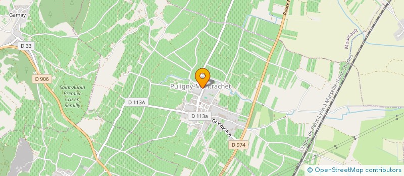 localisation de l'entreprise GFA G.C. MEIX  PULIGNY-MONTRACHET