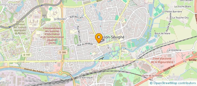 localisation de l'entreprise GFA GEFFRAULT I à SENE