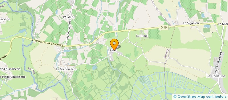 localisation de l'entreprise GFA GENTREAU-GILLAIZEAU à ROSNAY