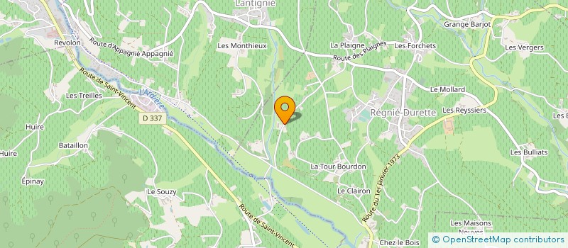 localisation de l'entreprise GFA GEOFFRAY LA COMBE  REGNIE-DURETTE