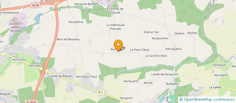 localisation de l'entreprise GFA GICQUEL  BIGNAN