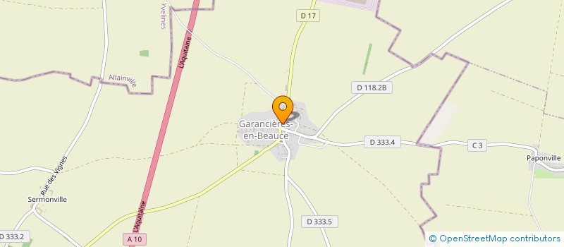 localisation de l'entreprise GFA GILBERT MESNIER à GARANCIERES-EN-BEAUCE