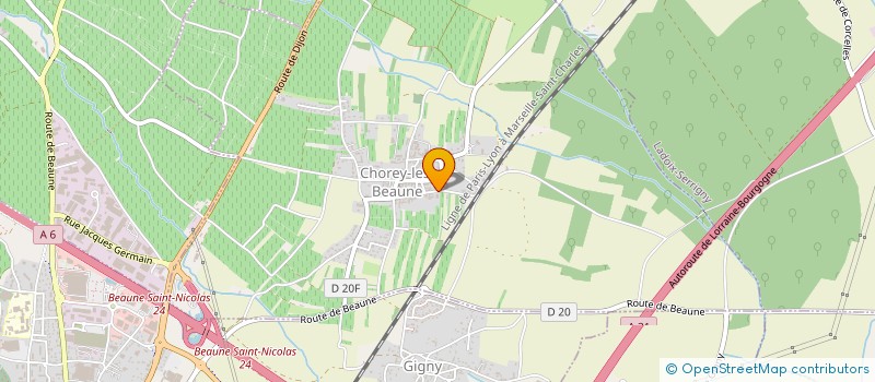 localisation de l'entreprise GFA GOUD DE BEAUPUIS  CHOREY-LES-BEAUNE