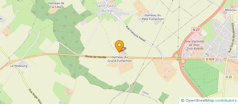 localisation de l'entreprise GFA GP VANHOUTTE  SAINT-VAAST-DU-VAL