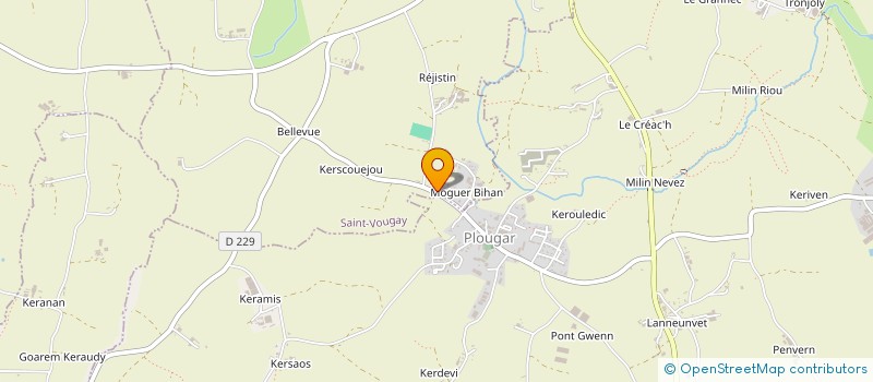 localisation de l'entreprise GFA GRALL  PLOUGAR