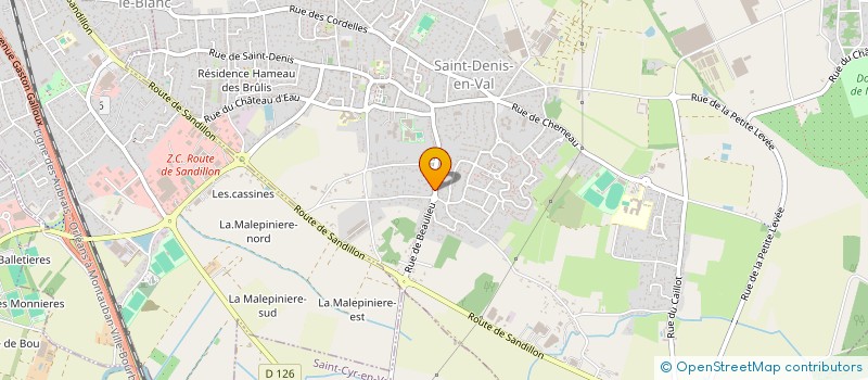 localisation de l'entreprise GFA GRANDES DEPENDANCES DE MAISONCELLE à SAINT-DENIS-EN-VAL
