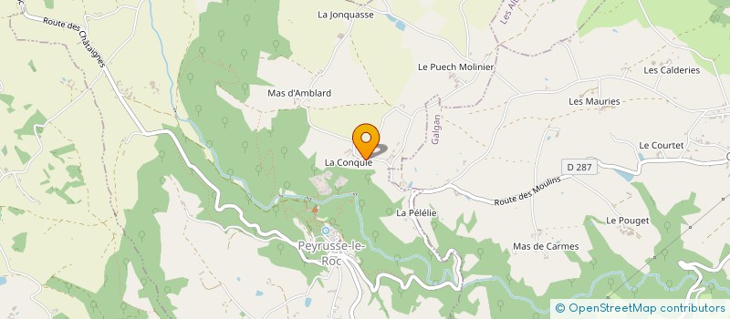 localisation de l'entreprise GFA GRANSAGNE  PEYRUSSE-LE-ROC