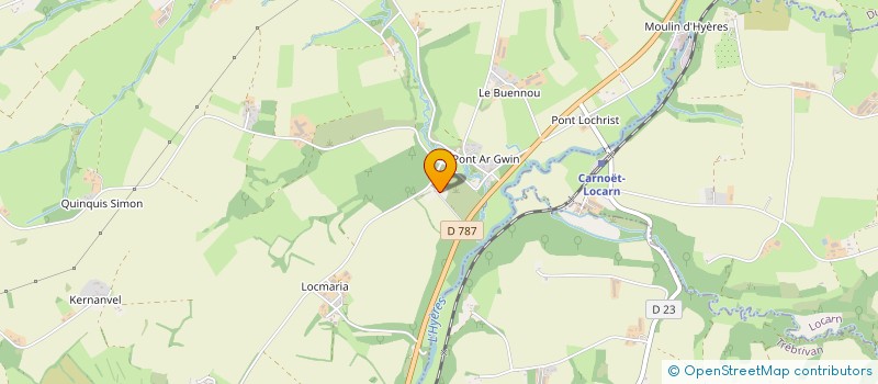 localisation de l'entreprise GFA GROUPEMENT FONCIER AGRICOLE DE LAN AR COZ  MAEL-PESTIVIEN