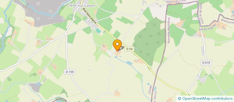 localisation de l'entreprise GFA GUEGNARD  CLERE-SUR-LAYON