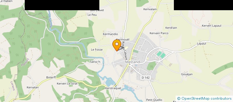 localisation de l'entreprise GFA GUERVAUD KERBELLEC  PLUMELIAU-BIEUZY