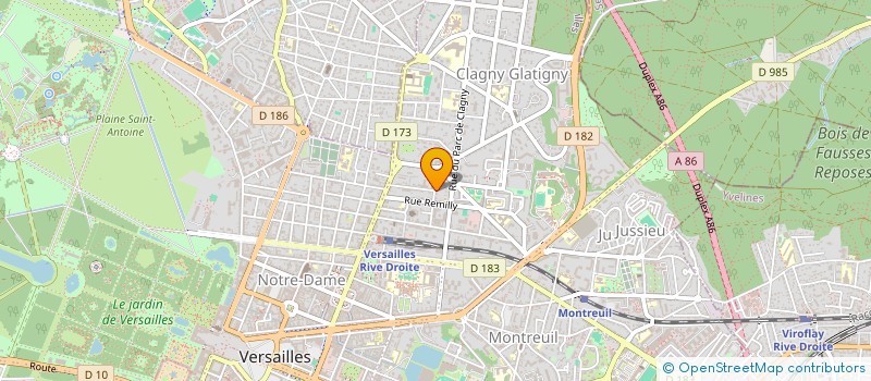localisation de l'entreprise GFA GUEUTEVILLE à VERSAILLES