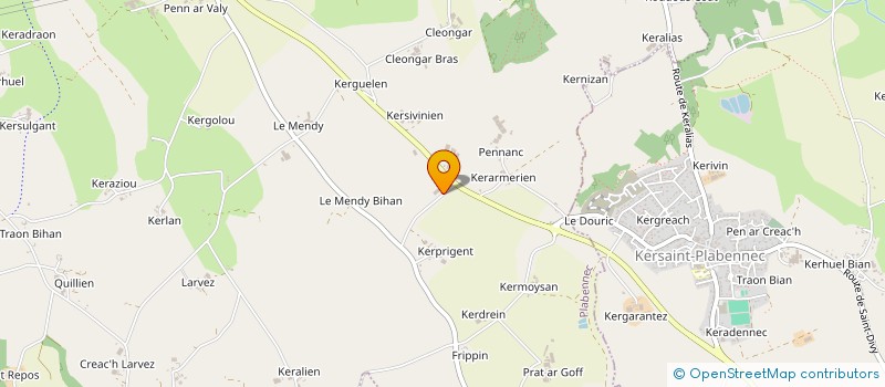 localisation de l'entreprise GFA GUILLERM  PLABENNEC