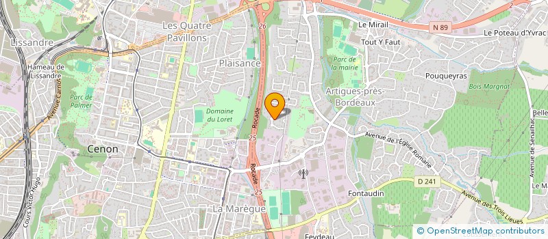 localisation de l'entreprise GFA GUILLOT  YVRAC