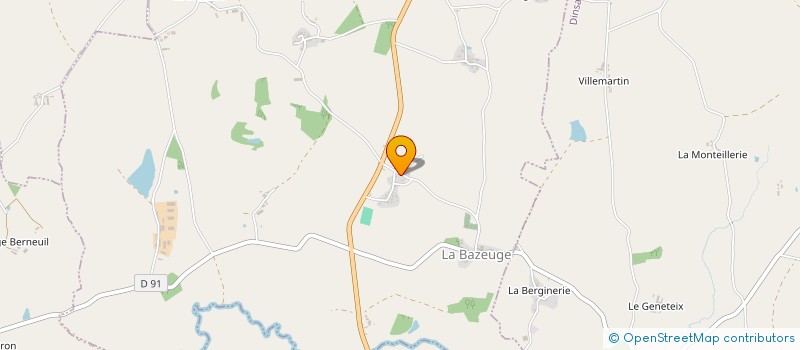 localisation de l'entreprise GFA GUISLOUP à LA BAZEUGE