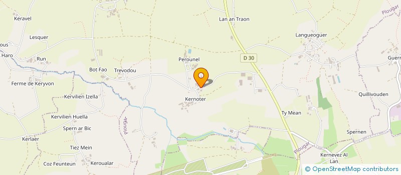 localisation de l'entreprise GFA GUIVARC'H  PLOUGAR