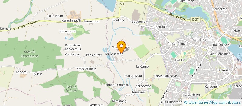 localisation de l'entreprise GFA HALL-JAOUEN  SAINT RENAN