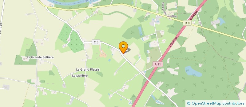 localisation de l'entreprise GFA HIVERT GRIGNARD  JUIGNE SUR SARTHE